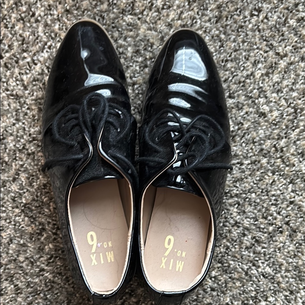 Mi Men's Black Dress Shoes